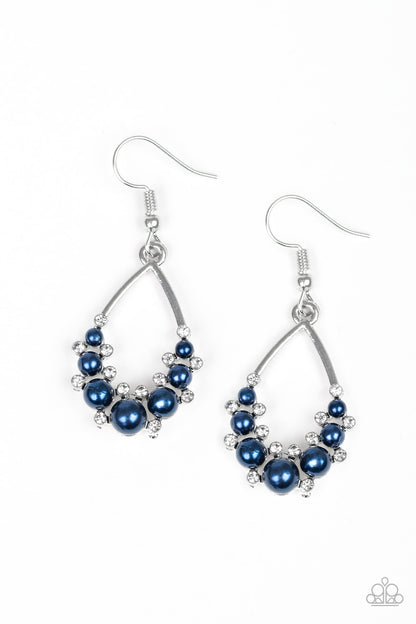 Paparazzi Accessories-Fancy First Blue Earrings