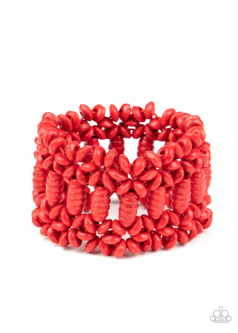 Paparazzi Accessories-Fiji Flavor Red Wood Bracelet