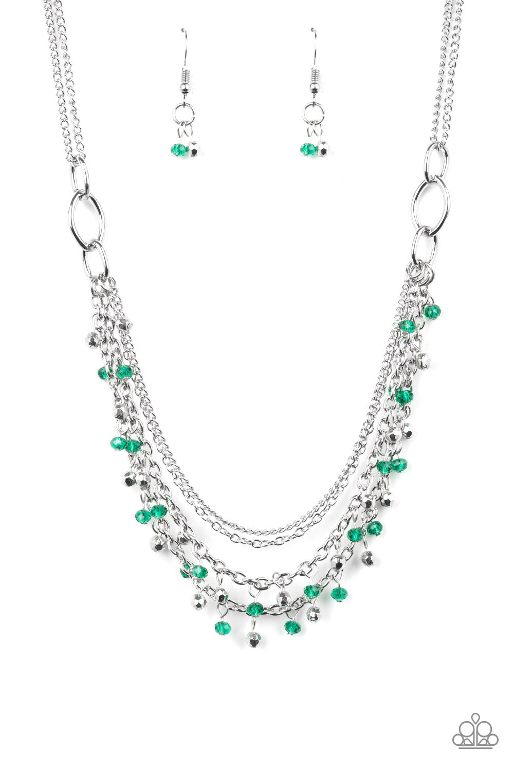 Paparazzi Accessories-Financially Fabulous Green Necklace Set