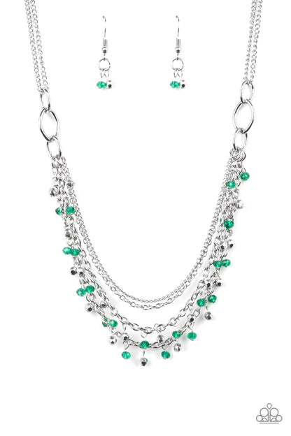 Paparazzi Accessories-Financially Fabulous Green Necklace Set