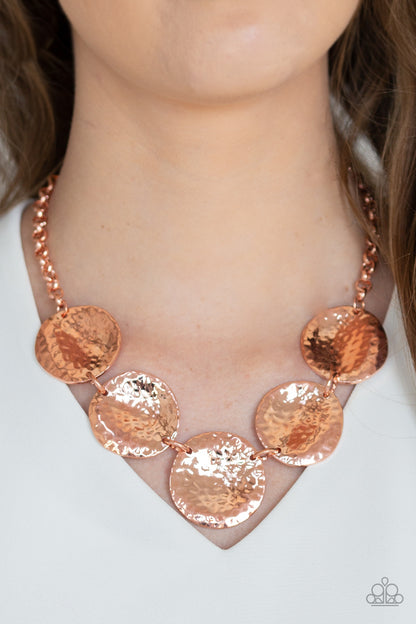 Paparazzi Accessories-First Impressions Copper Necklace Set