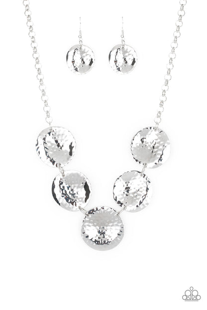 Paparazzi Accessories-First Impressions Silver Necklace Set
