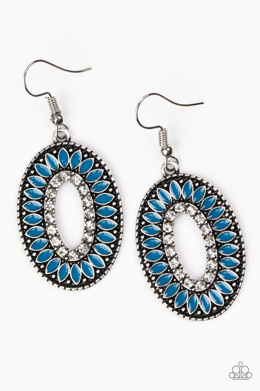 Paparazzi Accessories-Fishing For Fabulous Blue Earrings