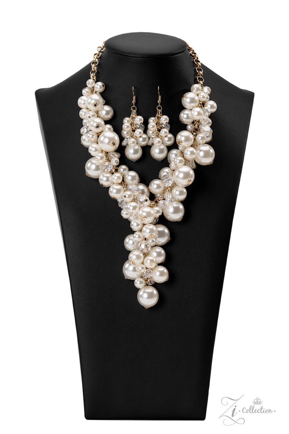 Paparazzi Accessories-Flawless White Bubbly Pearls 2023 ZI Necklace Set