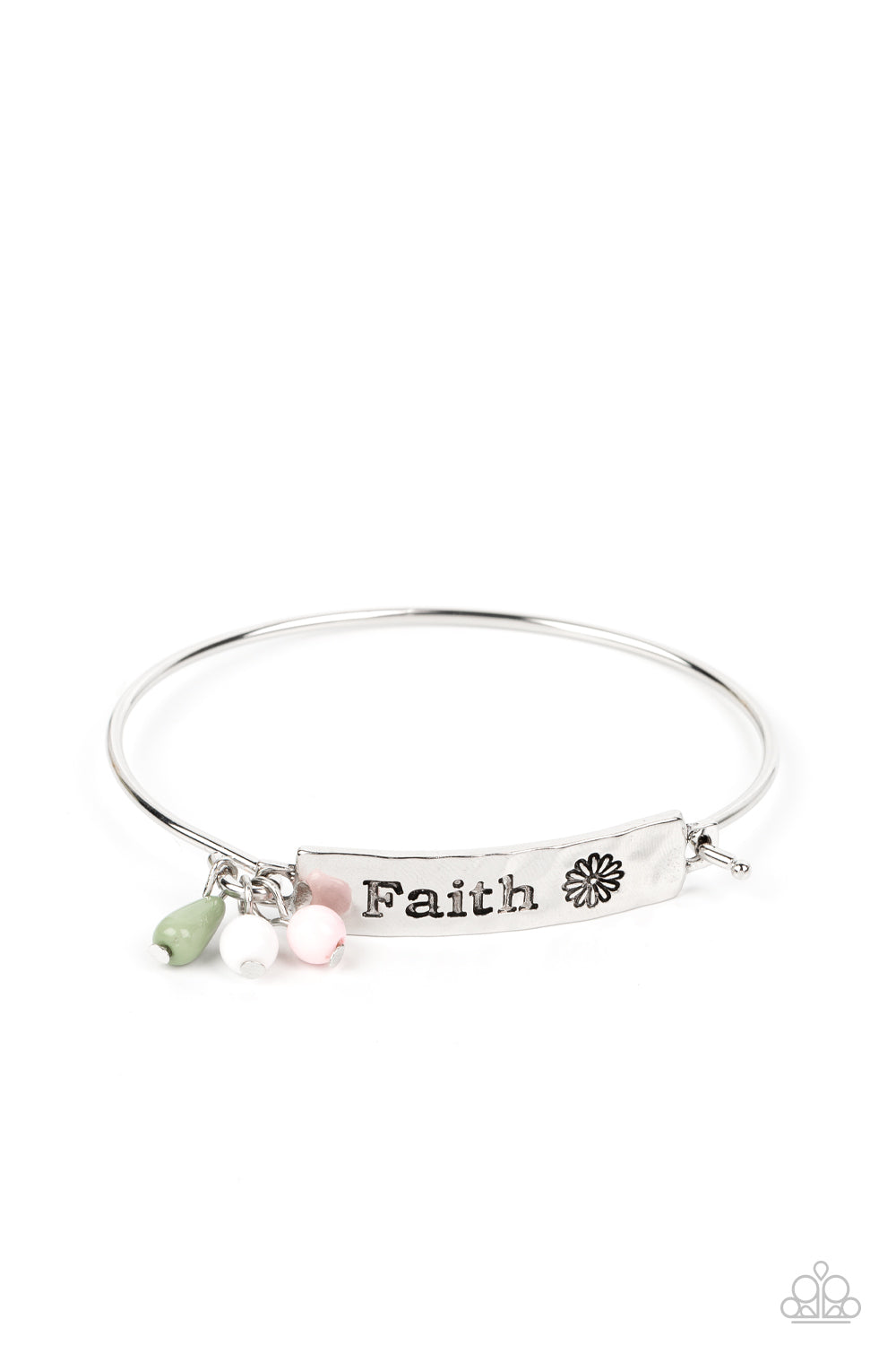 Paparazzi Accessories-Flirting With Faith Green/Pink Inspired Bead Bracelet