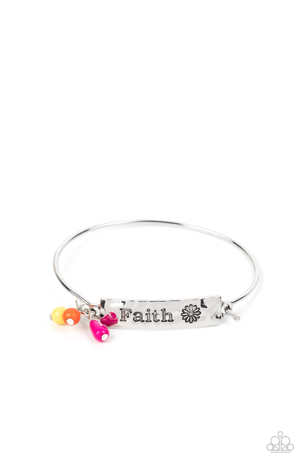 Paparazzi Accessories-Flirting with FAITH Pink Inspirational Bracelet