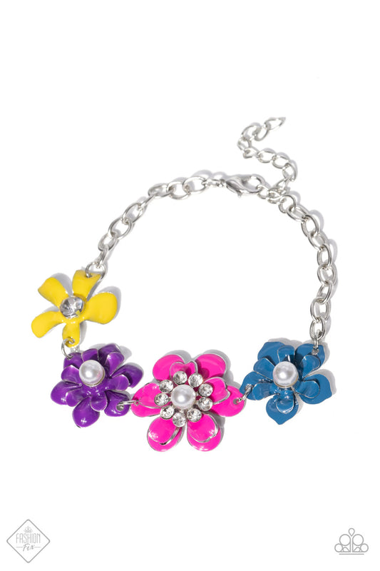 Paparazzi Accessories-Flower Patch Fantasy Multi Fashion Fix Petal Bracelet