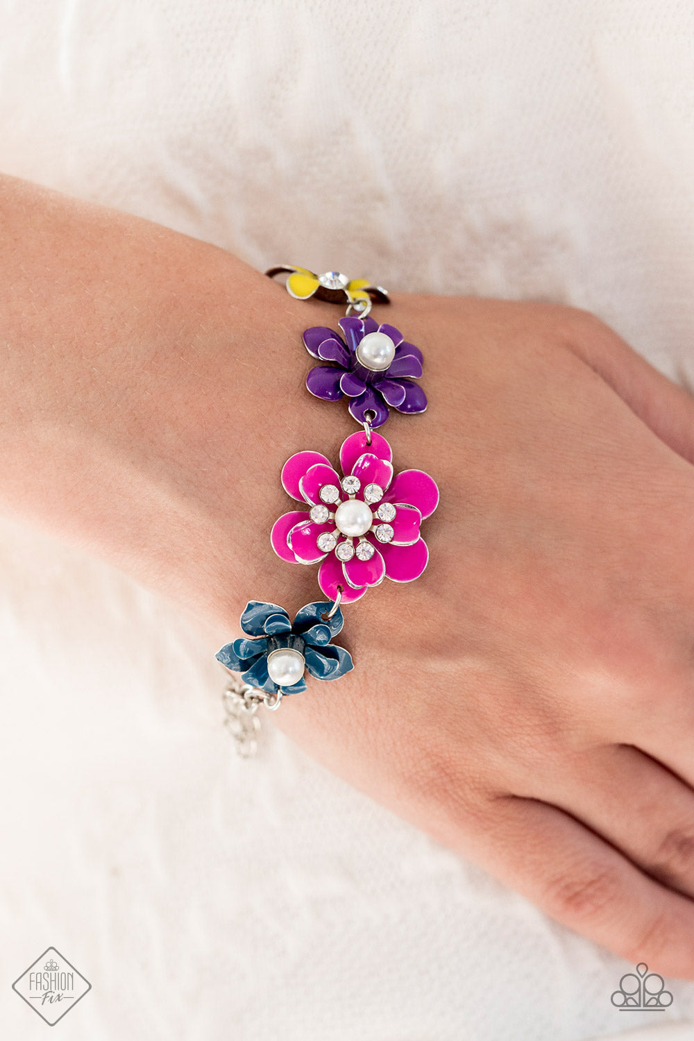 Paparazzi Accessories-Flower Patch Fantasy Multi Fashion Fix Petal Bracelet