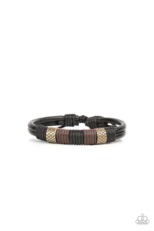 Paparazzi Accessories-Forest Dweller Brass Knotted Men's Bracelet