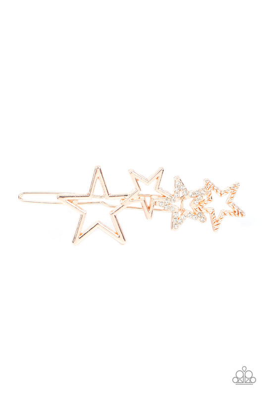 Paparazzi Accessories-From STAR To Finish Gold Hair Clip