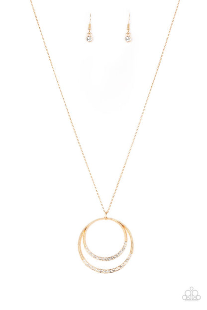 Paparazzi Accessories-Front and EPICENTER Gold Circular Necklace Set