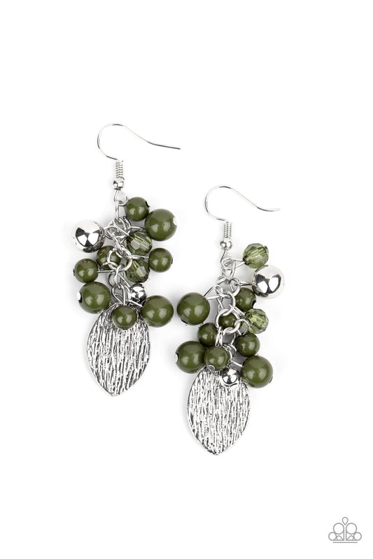 Paparazzi Accessories-Fruity Finesse Green Earrings