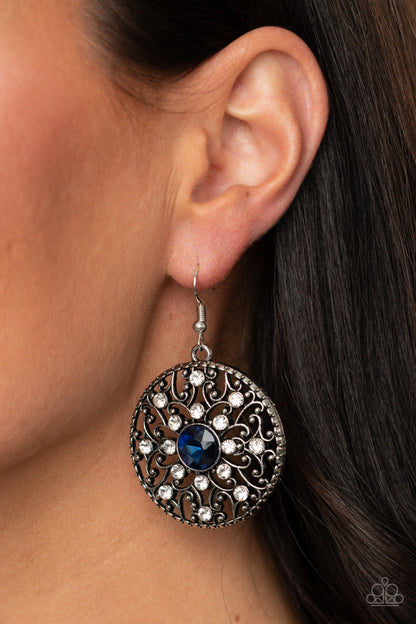 Paparazzi Accessories-GLOW Your True Colors Blue Earrings