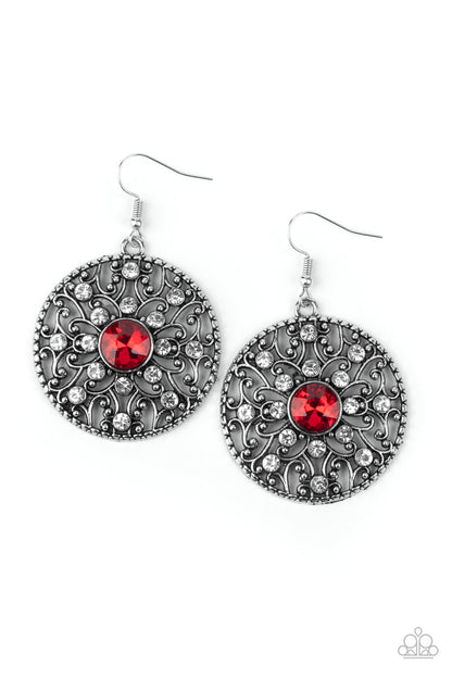Paparazzi Accessories-GLOW Your True Colors Red Earrings