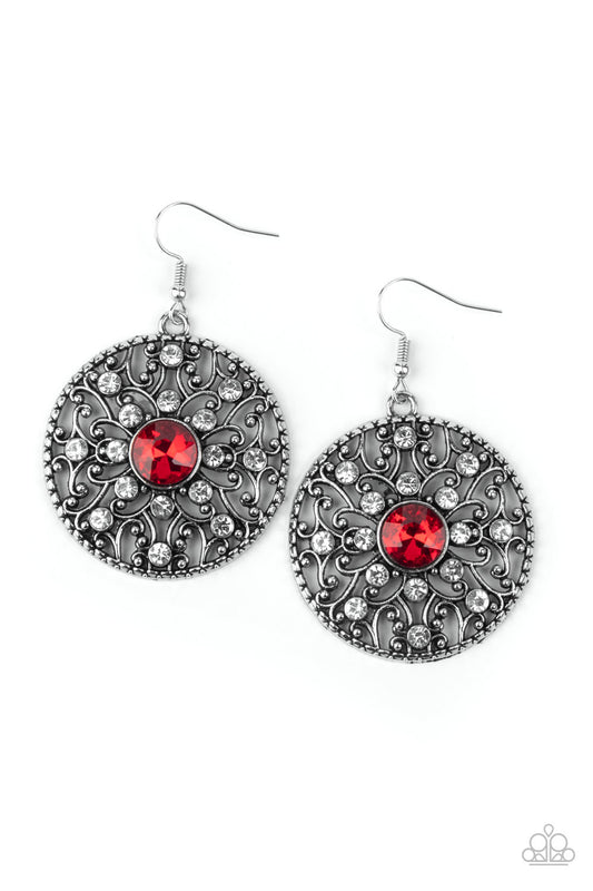 Paparazzi Accessories-GLOW Your True Colors Red Earrings