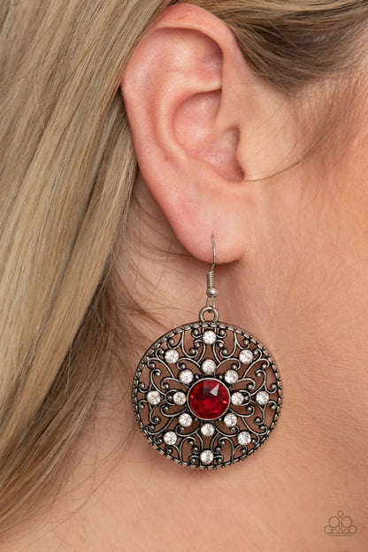 Paparazzi Accessories-GLOW Your True Colors Red Earrings
