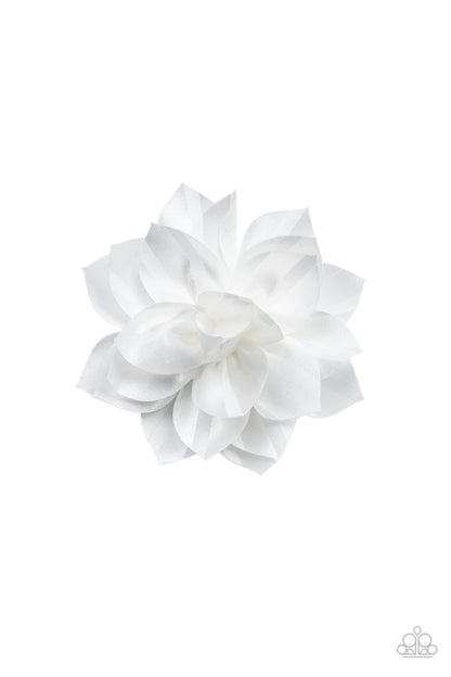 Paparazzi Accessories-Gala Garden White Blossom Hair Clip