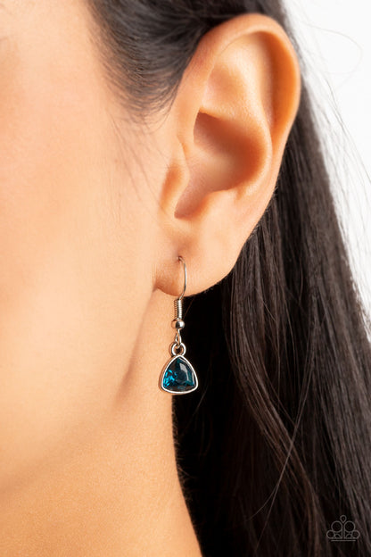 Paparazzi Accessories-Galactic Duchess Blue Asymmetrical Pendant Necklace Set