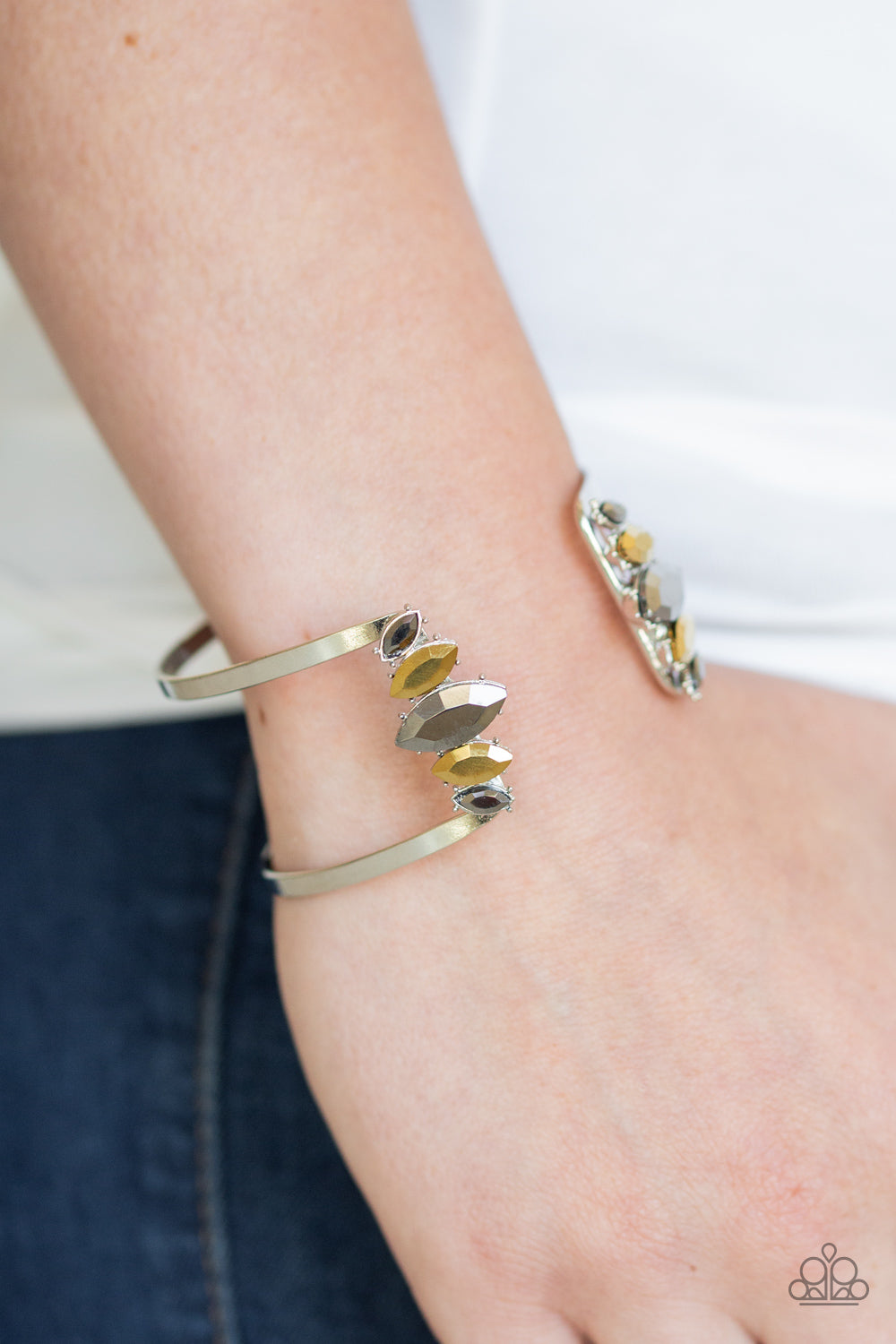 Paparazzi Accessories-Glam Power Multi Cuff Bracelet