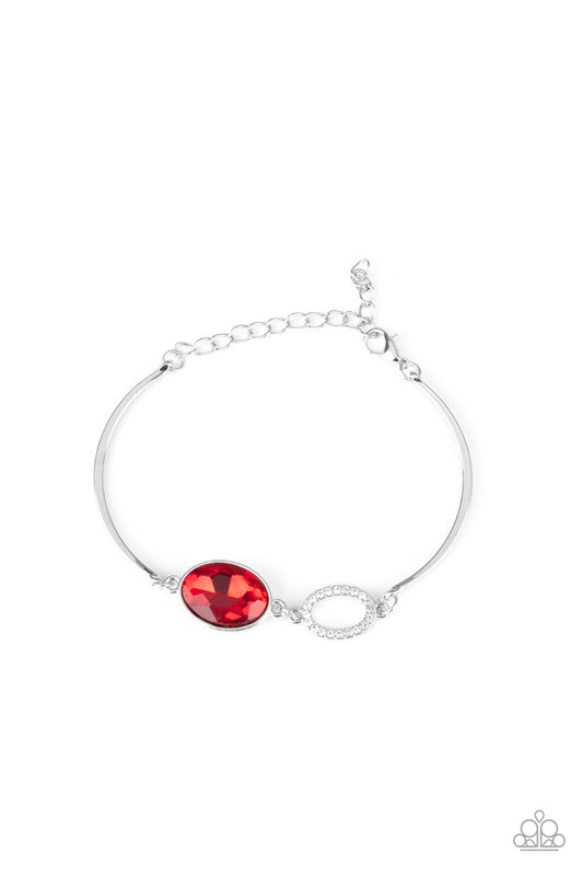 Paparazzi Accessories-Glamorous Glow Red Bracelet