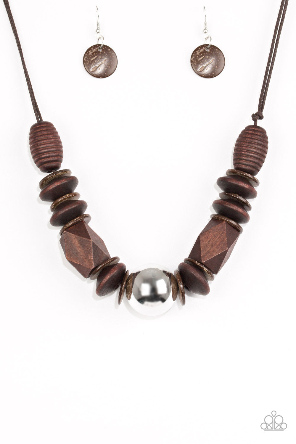 Paparazzi Accessories-Grand Turks Getaways Brown Wood Necklace Set
