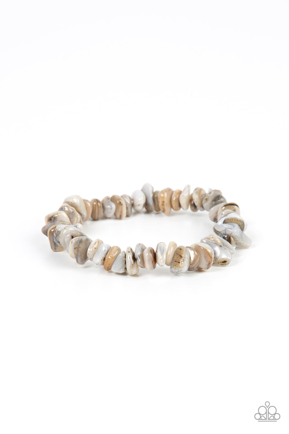 Paparazzi Accessories-Grounded For Life Natural Earthy Pebble Bracelet