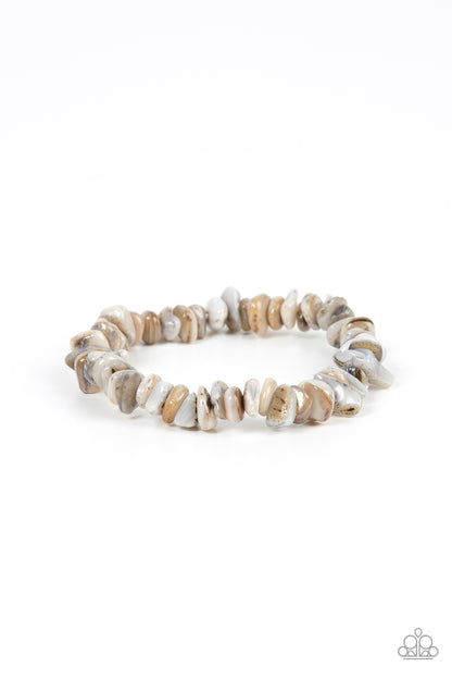 Paparazzi Accessories-Grounded For Life Natural Earthy Pebble Bracelet