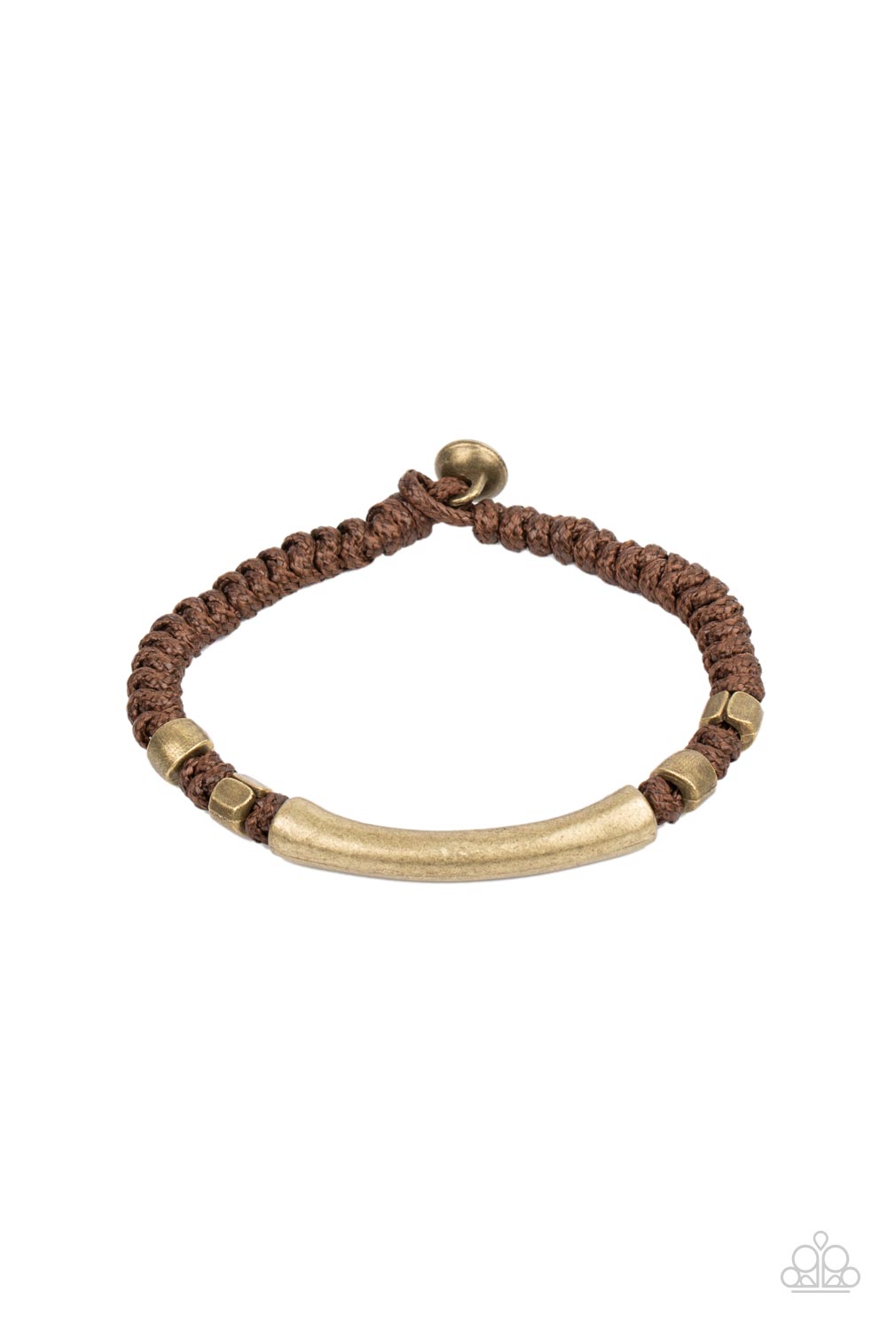 Paparazzi Accessories-Grounded in Grit Brown Rust Brass Bracelet