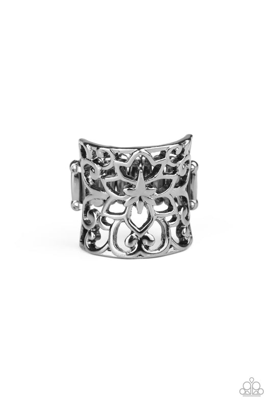 Paparazzi Accessories-Guru Garden Black Ring