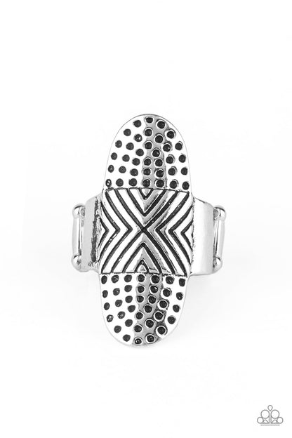 Paparazzi Accessories-Guru Grunge Silver Ring