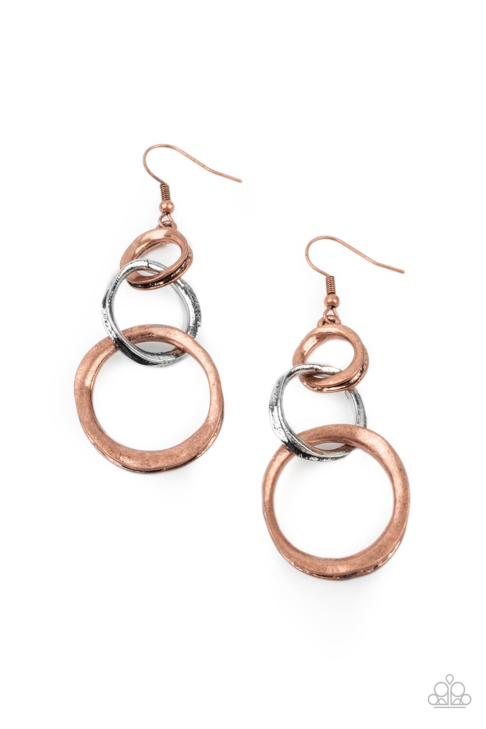 Paparazzi Accessories-Harmoniously Handcrafted Copper Lure Earrings