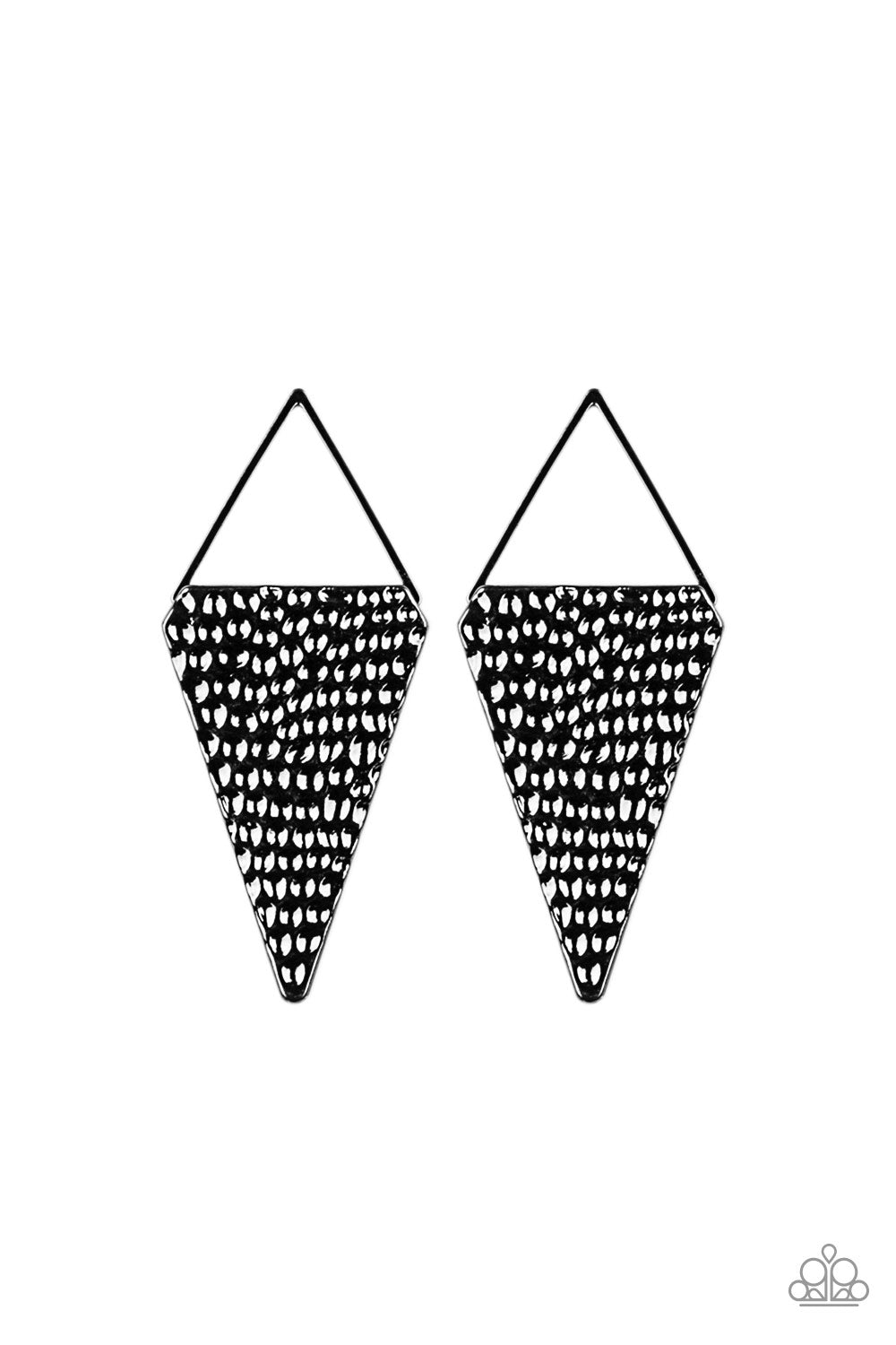 Paparazzi Accessories-Have A Bite Black Earrings