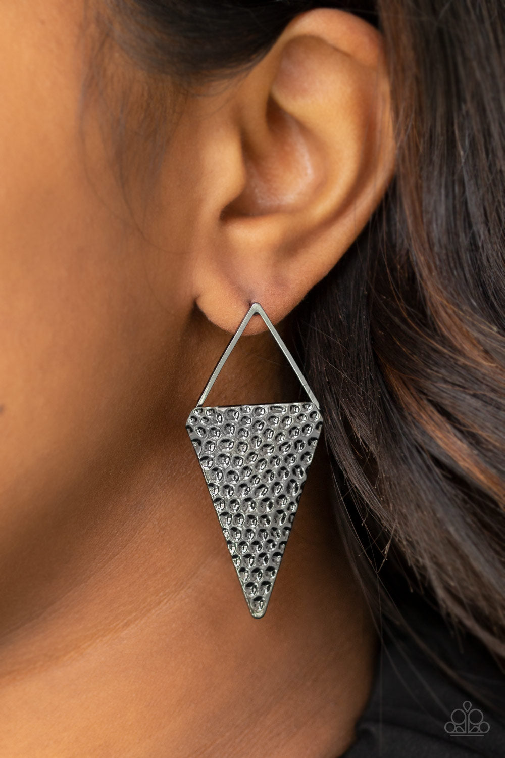 Paparazzi Accessories-Have A Bite Black Earrings