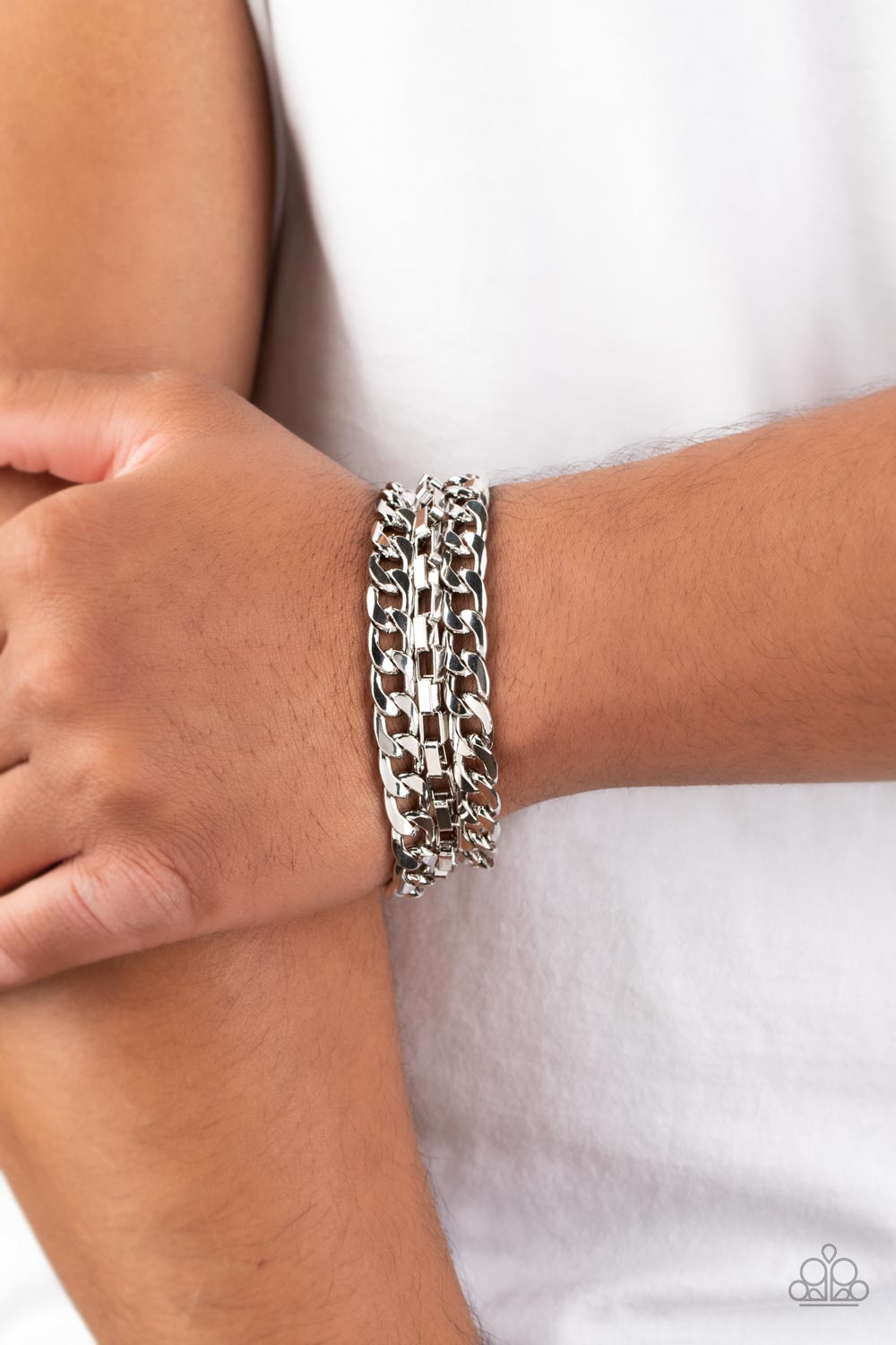 Paparazzi Accessories-Heavy Duty Silver Box Chain Bracelet