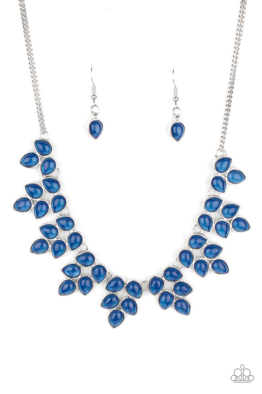 Paparazzi Accessories-Hidden Eden Blue Necklace Set