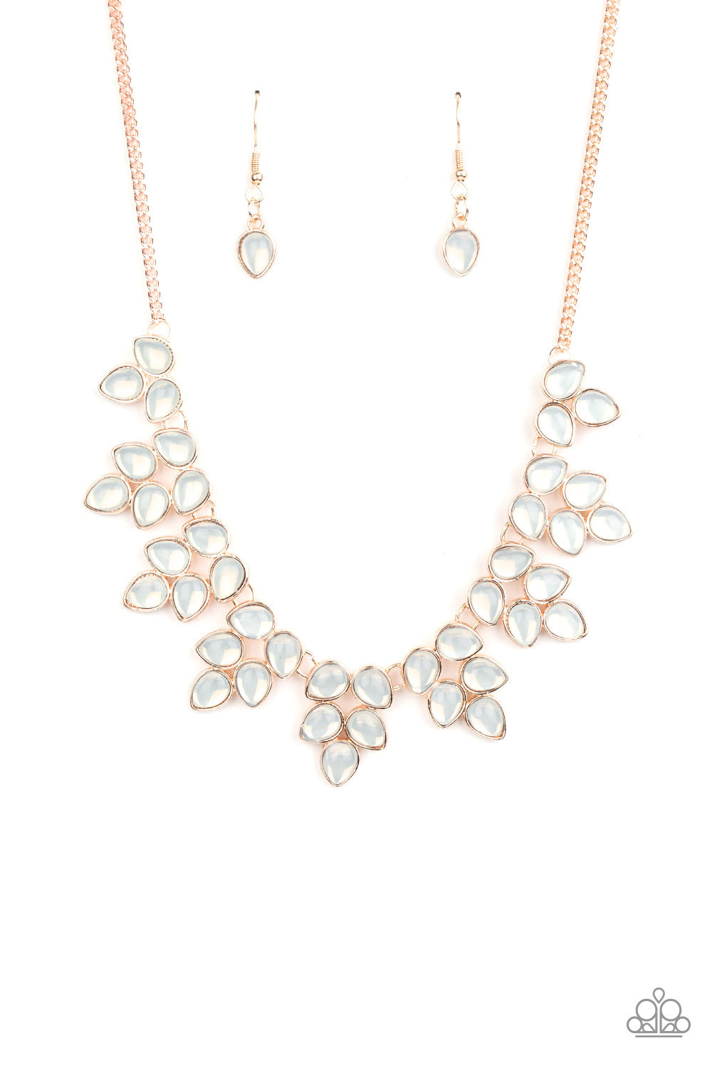 Paparazzi Accessories-Hidden Eden Gold Leafy Necklace Set
