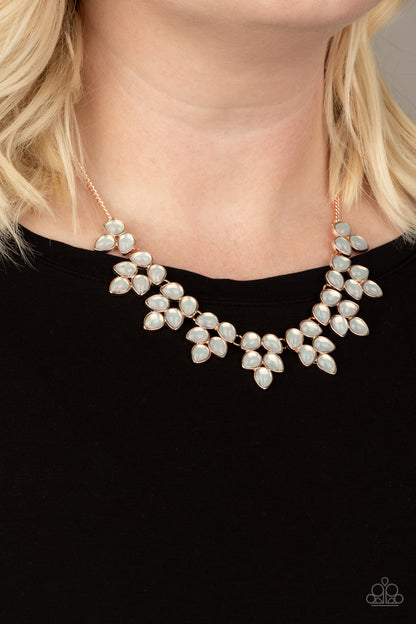 Paparazzi Accessories-Hidden Eden Gold Leafy Necklace Set