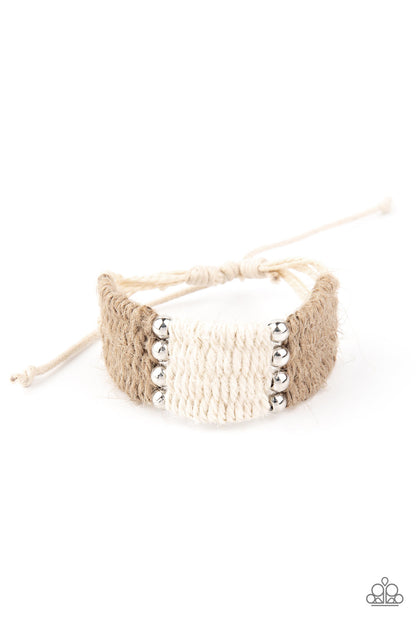 Paparazzi Accessories-High Tides Brown Twine Bracelet
