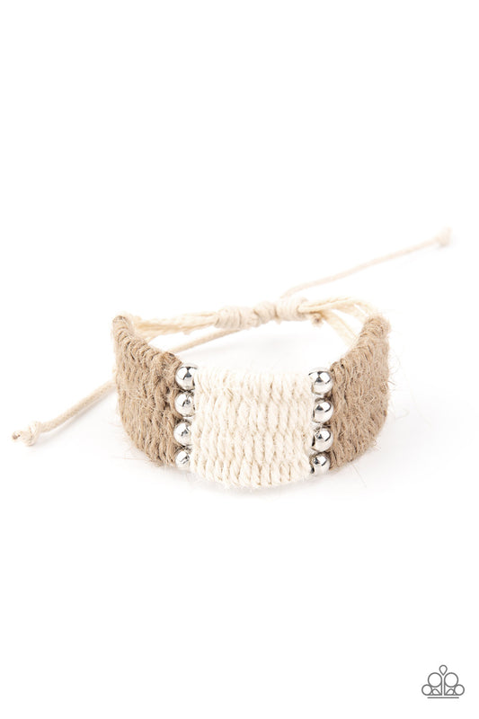 Paparazzi Accessories-High Tides Brown Twine Bracelet