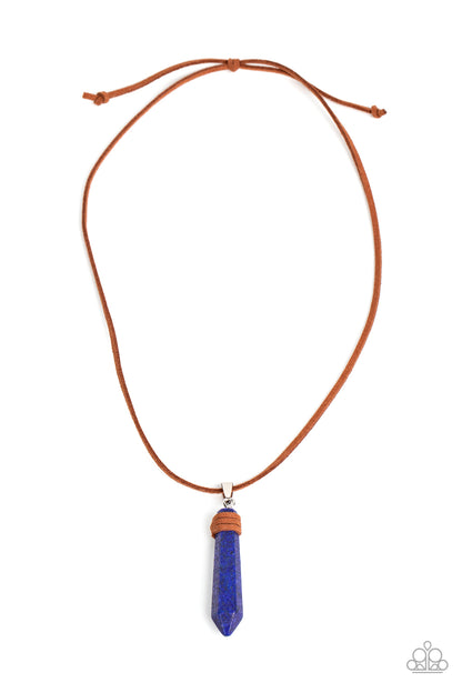 Paparazzi Accessories-Holistic Harmony Lapis Blue Stone Men's Pendulum