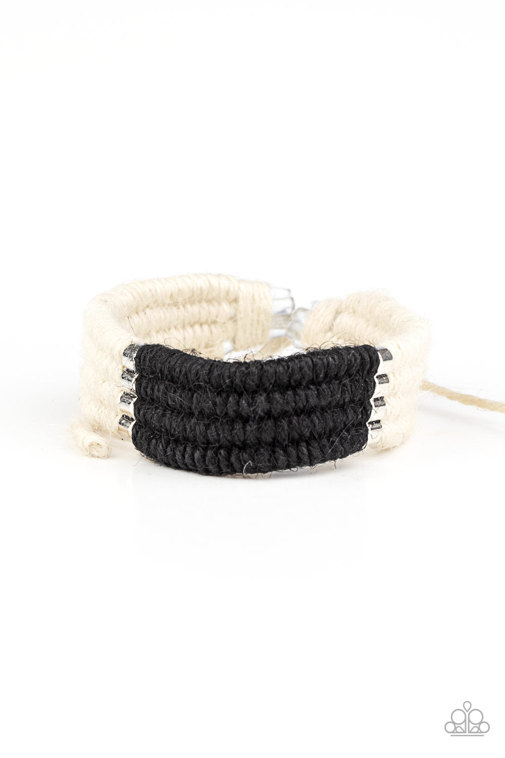 Paparazzi Accessories-Hot Cross BUNGEE Black Twine Bracelet