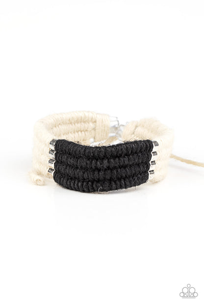 Paparazzi Accessories-Hot Cross BUNGEE Black Twine Bracelet