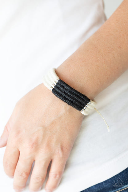 Paparazzi Accessories-Hot Cross BUNGEE Black Twine Bracelet
