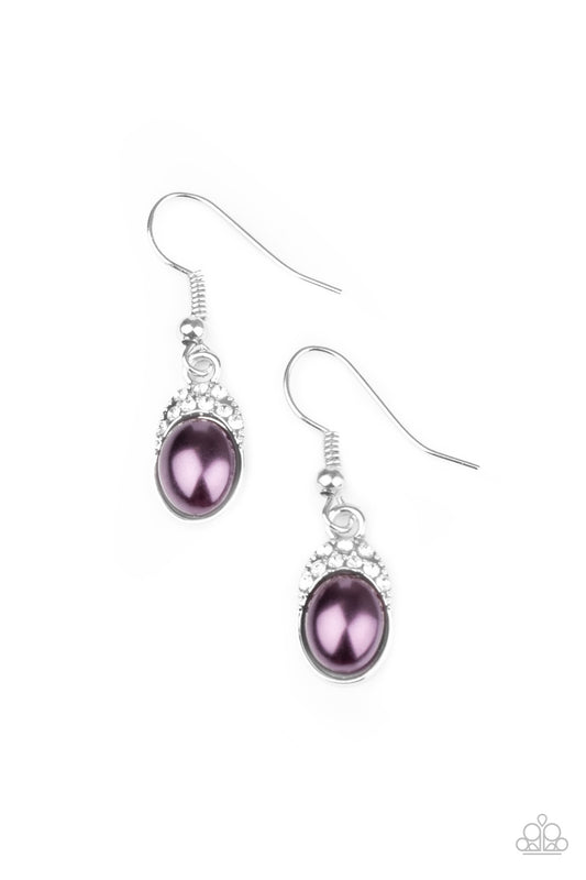 Paparazzi Accessories-How Fancy Purple Earrings