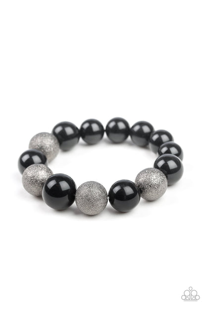 Paparazzi Accessories-Humble Hustle Black Bracelet