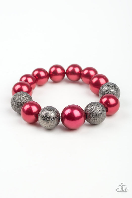 Paparazzi Accessories-Humble hustle Red Bracelet