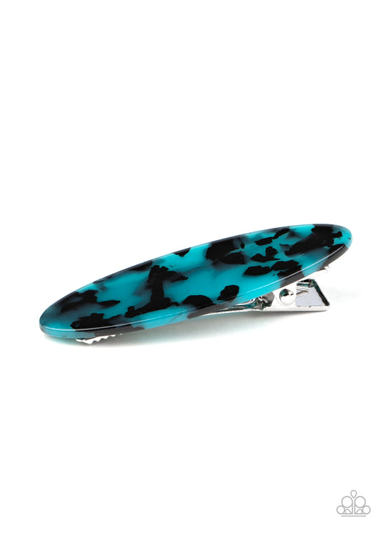 Paparazzi Accessories-Hype Girl Blue Hair Clip