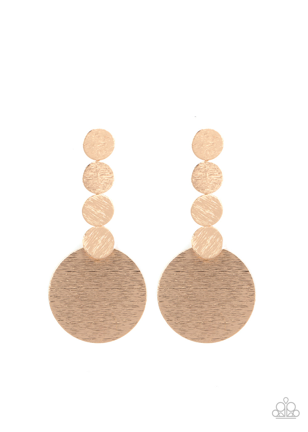 Paparazzi Accessories-Idolized Illumination Gold Earrings