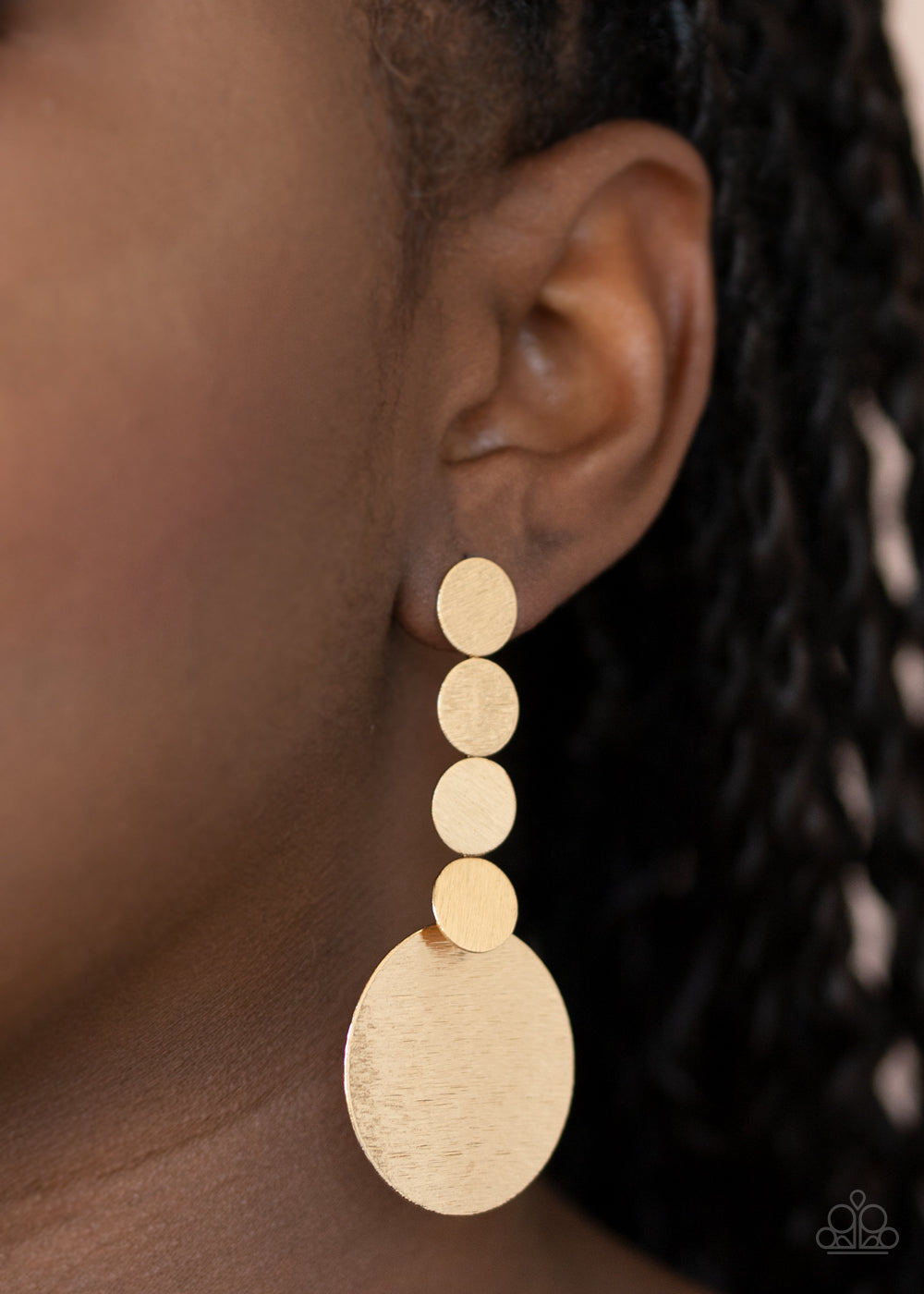 Paparazzi Accessories-Idolized Illumination Gold Earrings