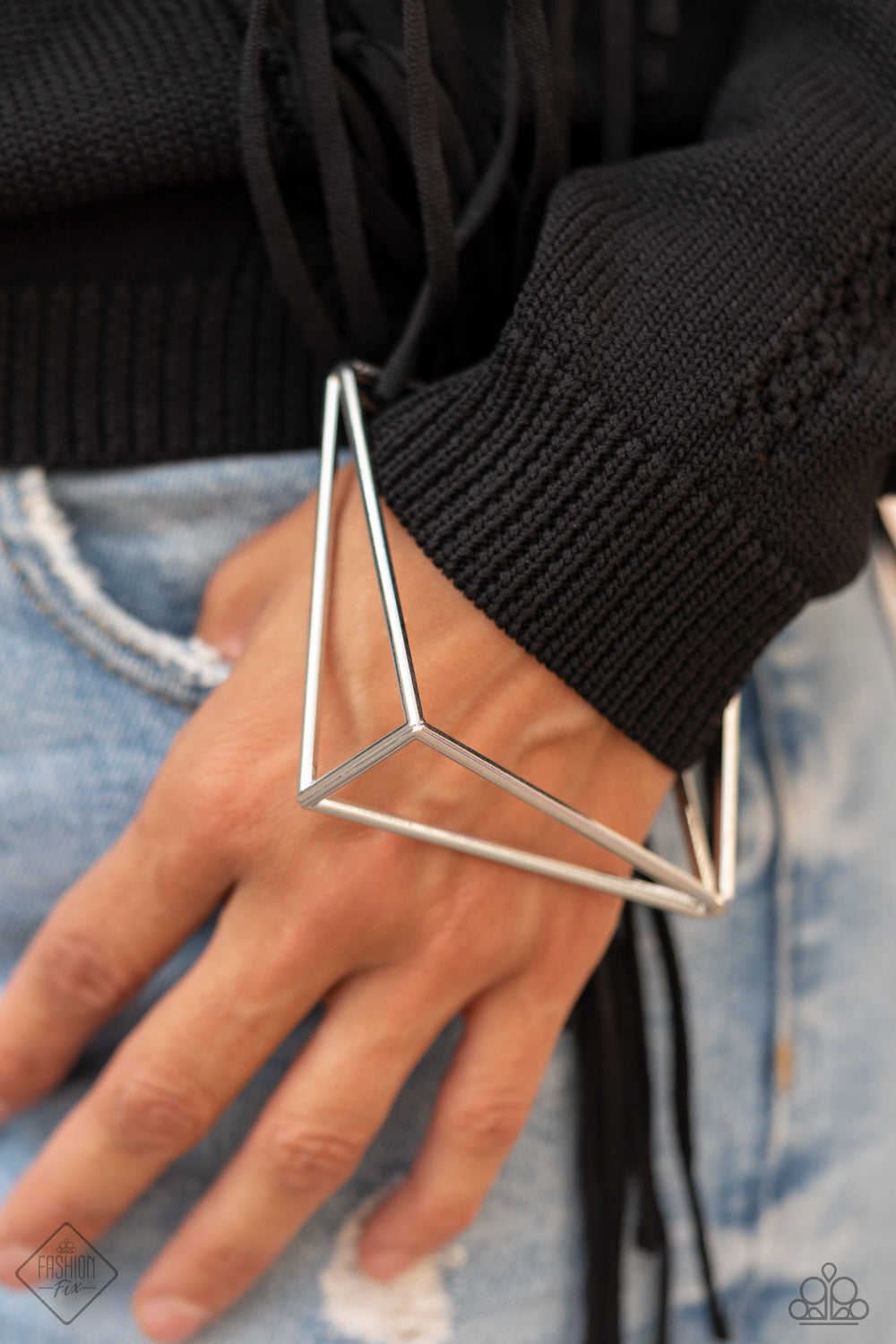 Paparazzi Accessories-In Another Dimension Triangle Bracelet